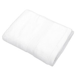 1 Pcs Plain Soft Absorbent Cotton Bath Towel White 27.56" x 55.12"